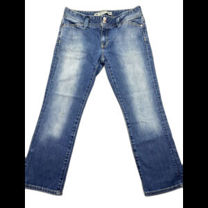 Gap Jeans Womens 4 Cropped Low Rise Dark‎ Wash Denim Stretch Comfort 31x18
